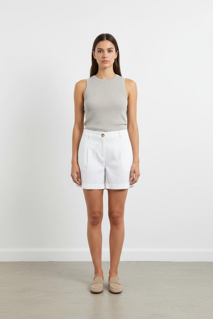 Short Blanc - Taille L/40 de la marque Caroll | PARAD101659 - Vendu par Paradigme - Image 1