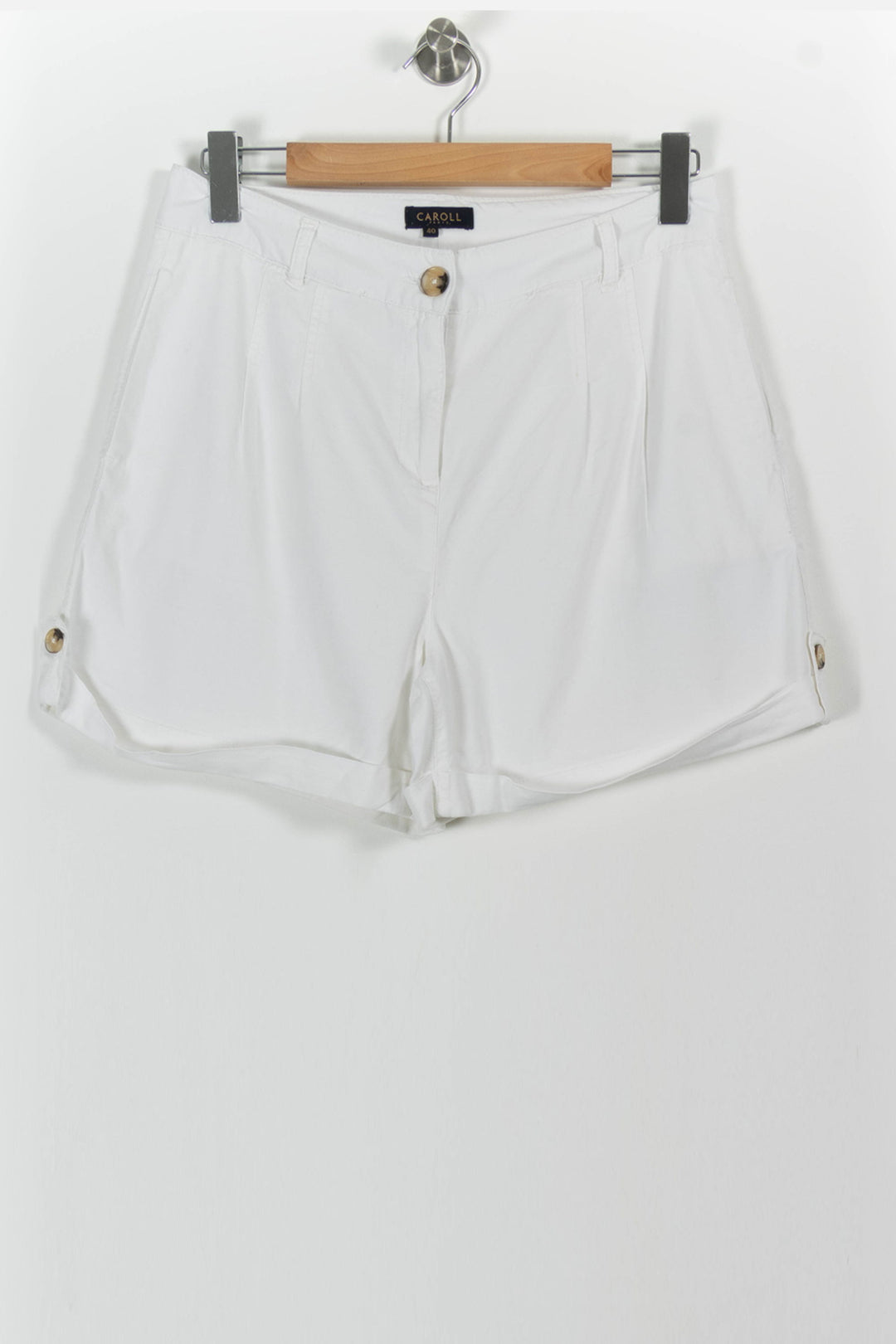 Short Blanc - Taille L/40 de la marque Caroll | PARAD101659 - Vendu par Paradigme - Image 2