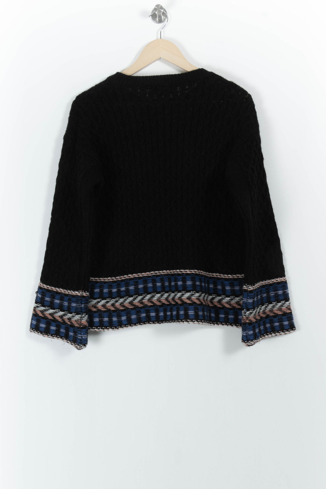 Pull Noir et Bleu - Taille M/38 de la marque La Fée Maraboutée | PARAD101662 - Vendu par Paradigme - Image 4