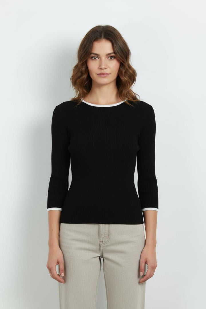Pull Noir et Blanc - Taille L/40 de la marque Pablo | PARAD101663 - Vendu par Paradigme - Image 1
