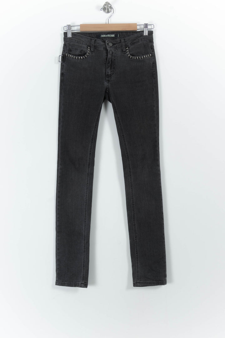 Jean Skinny Noir - Taille S/36 de la marque Zadig&Voltaire | PARAD101678 - Vendu par Paradigme - Image 2