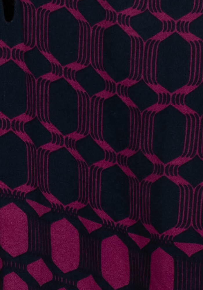 Blouse Bleu marine et Fuchsia - Taille XXL/44 de la marque La Fée Maraboutée | PARAD101685 - Vendu par Paradigme - Image 3