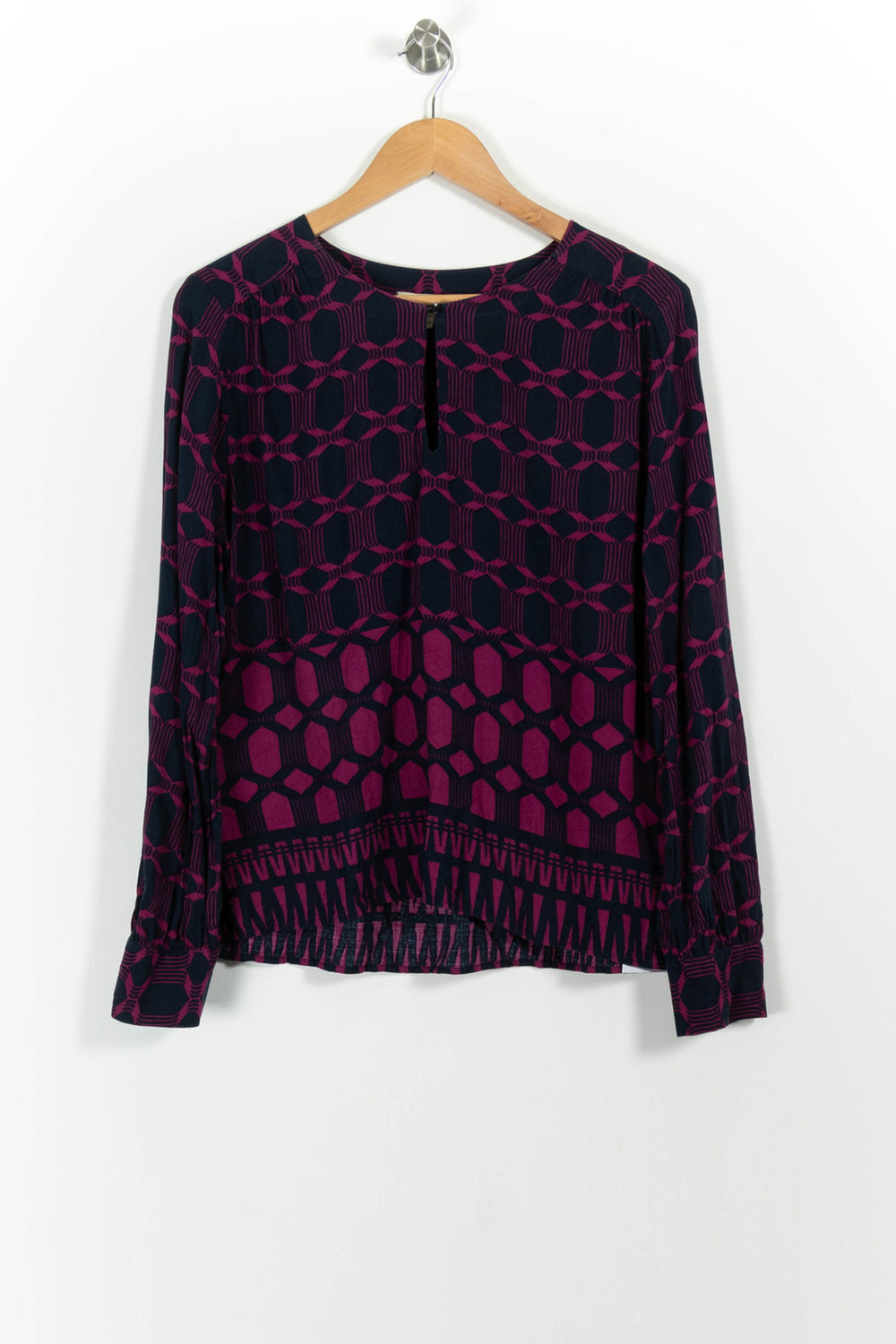 Blouse Bleu marine et Fuchsia - Taille XXL/44 de la marque La Fée Maraboutée | PARAD101685 - Vendu par Paradigme - Image 2