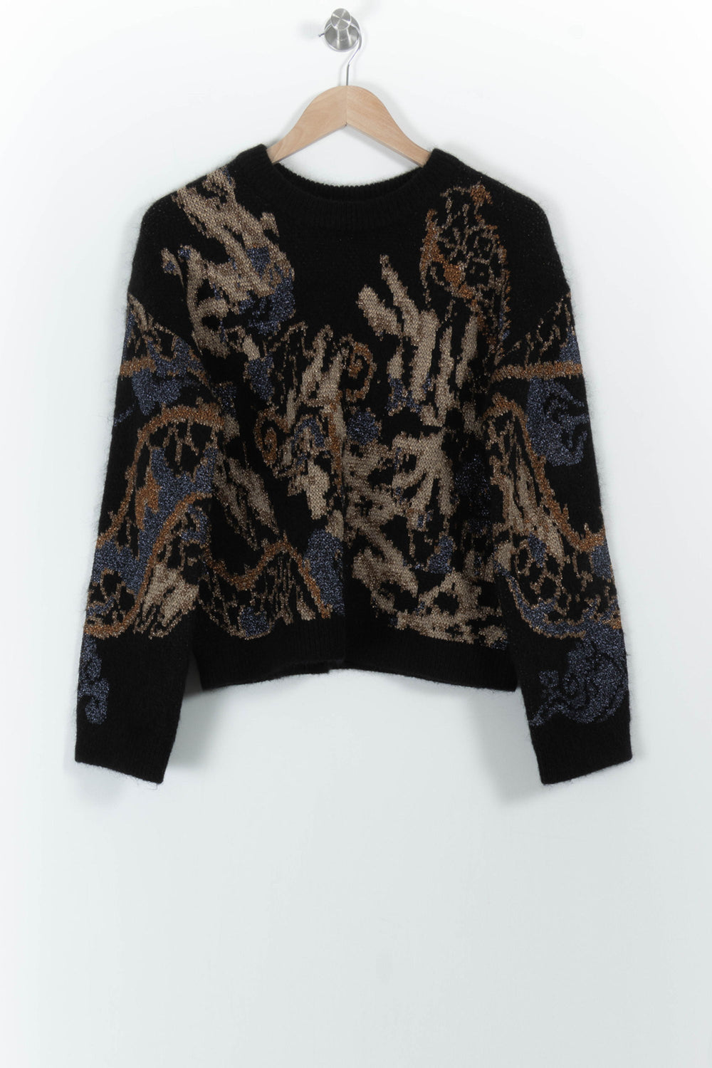 Pull Noir et Beige - Taille M/38 de la marque Sézane | PARAD101686 - Vendu par Paradigme - Image 2