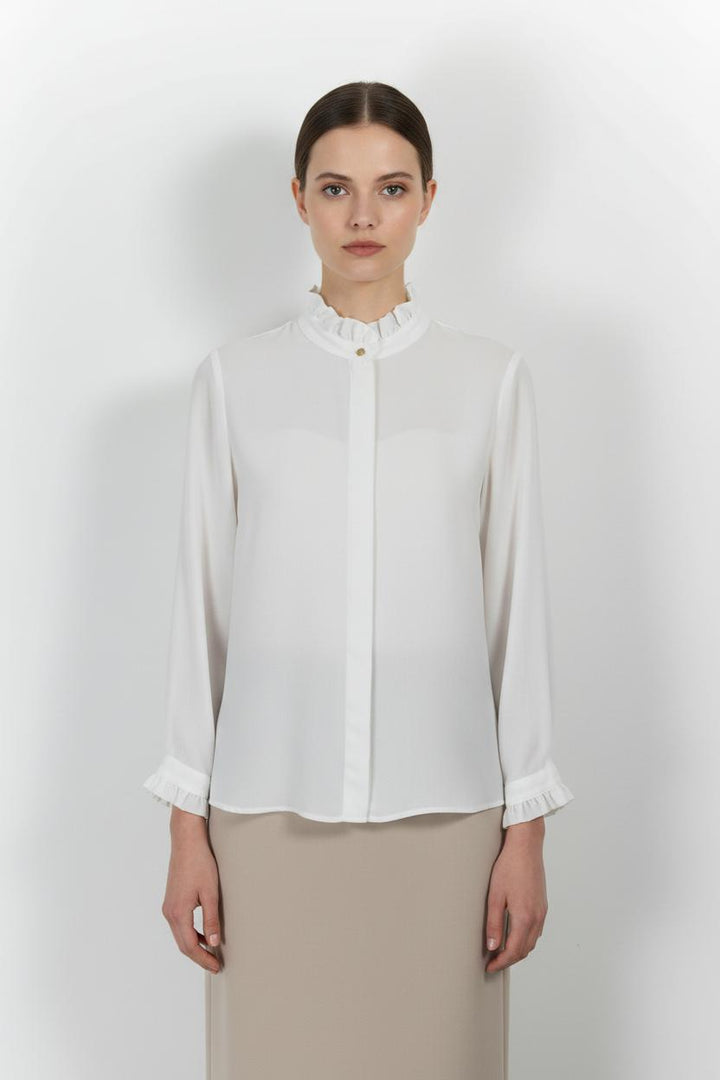 Blouse Blanche - Taille M/38 de la marque Claudie Pierlot | PARAD101692 - Vendu par Paradigme - Image 1
