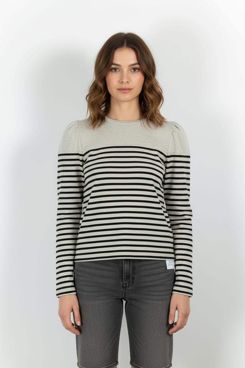 Marinière Grise et Noire - Taille L/40 de la marque ba&sh | PARAD101699 - Vendu par Paradigme - Image 1