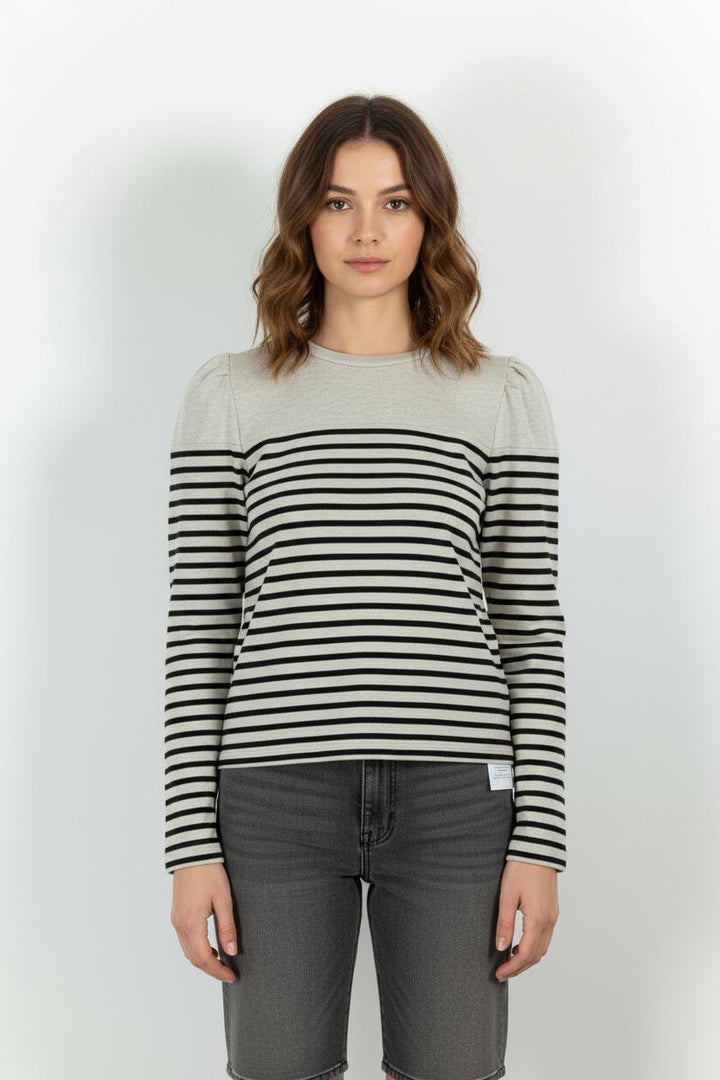 Marinière Grise et Noire - Taille L/40 de la marque ba&sh | PARAD101699 - Vendu par Paradigme - Image 1