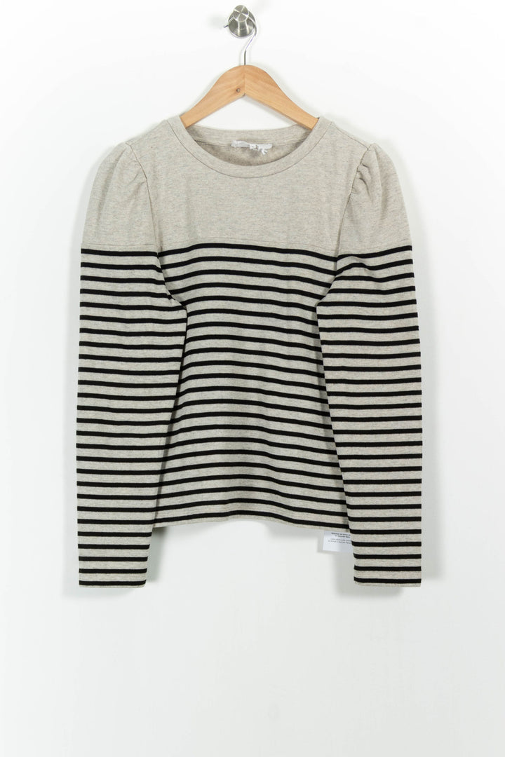 Marinière Grise et Noire - Taille L/40 de la marque ba&sh | PARAD101699 - Vendu par Paradigme - Image 2