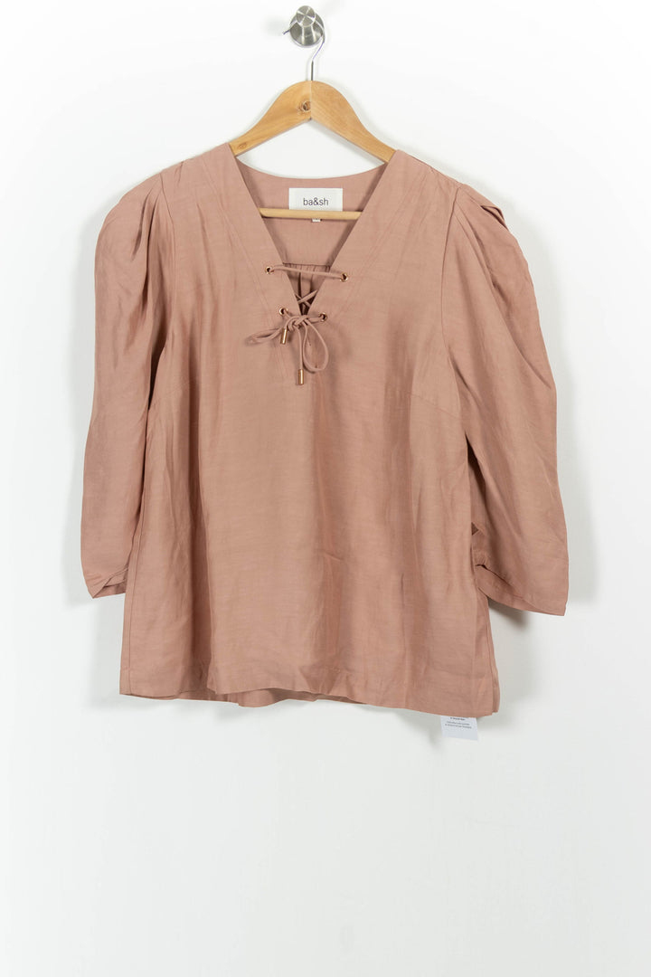 Blouse Rose - Taille L/40 de la marque ba&sh | PARAD101700 - Vendu par Paradigme - Image 2