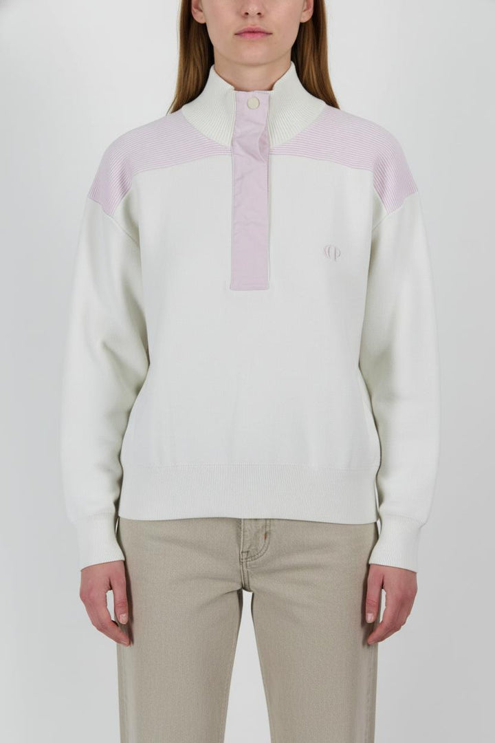 Sweatshirt Blanc et Lilas - Taille M/38 de la marque Claudie Pierlot | PARAD101703 - Vendu par Paradigme - Image 1