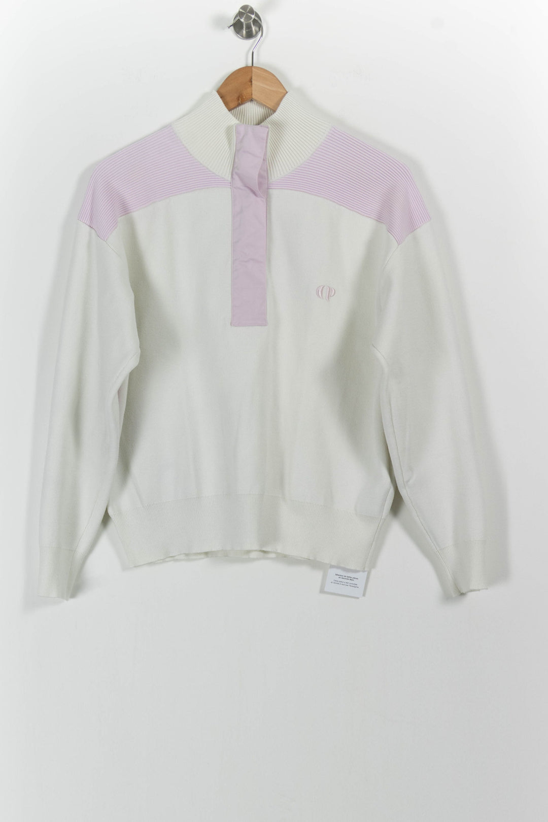 Sweatshirt Blanc et Lilas - Taille M/38 de la marque Claudie Pierlot | PARAD101703 - Vendu par Paradigme - Image 2