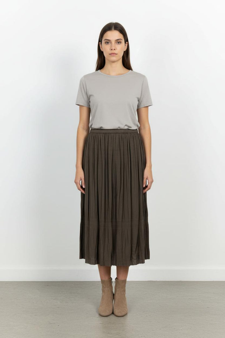 Jupe Midi Marron - Taille M/38 de la marque Gerard Darel | PARAD101708 - Vendu par Paradigme - Image 1