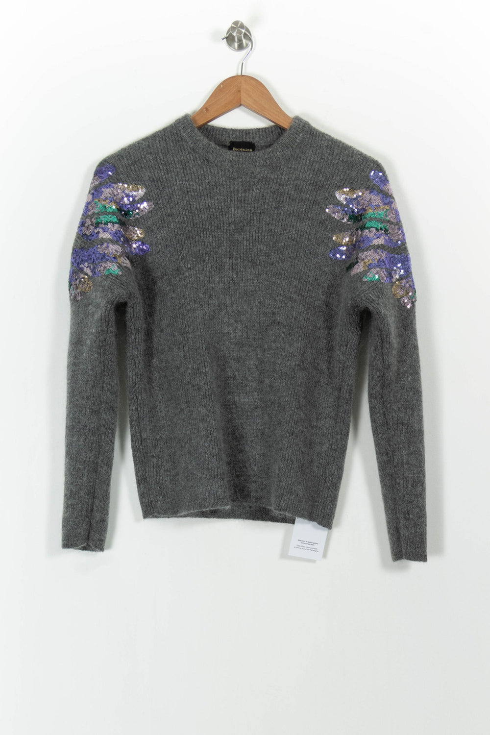 Pull Gris - Taille M/38 de la marque Bérénice | PARAD101730 - Vendu par Paradigme - Image 2