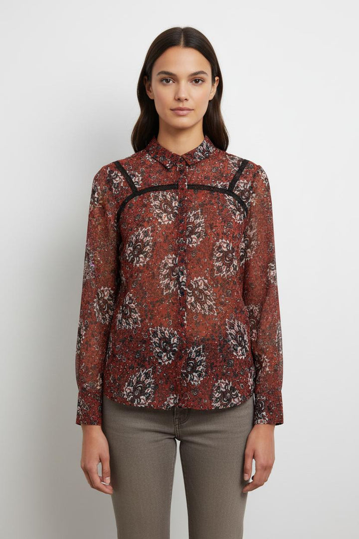 Blouse Rouge et Noir - Taille S/36 de la marque One Step | PARAD101740 - Vendu par Paradigme - Image 1
