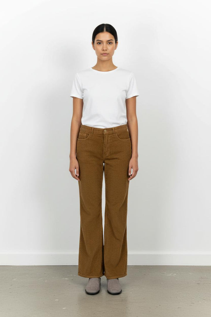 Pantalon Côtelé Marron - Taille L/40 de la marque Soi Paris | PARAD101748 - Vendu par Paradigme - Image 1
