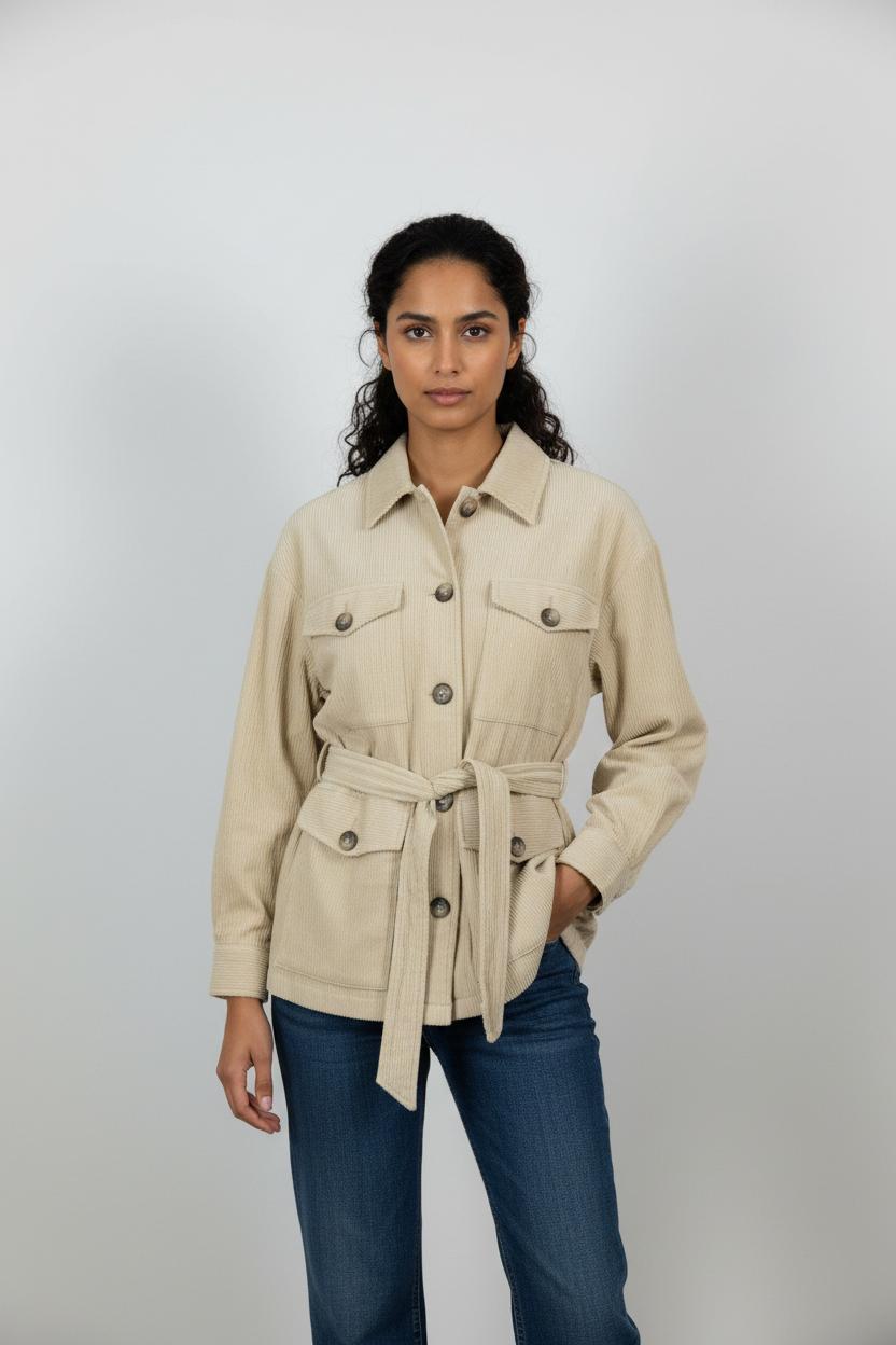Veste Ceinturée Beige - Taille XS/34 de la marque Sessùn | PARAD101754 - Vendu par Paradigme - Image 1