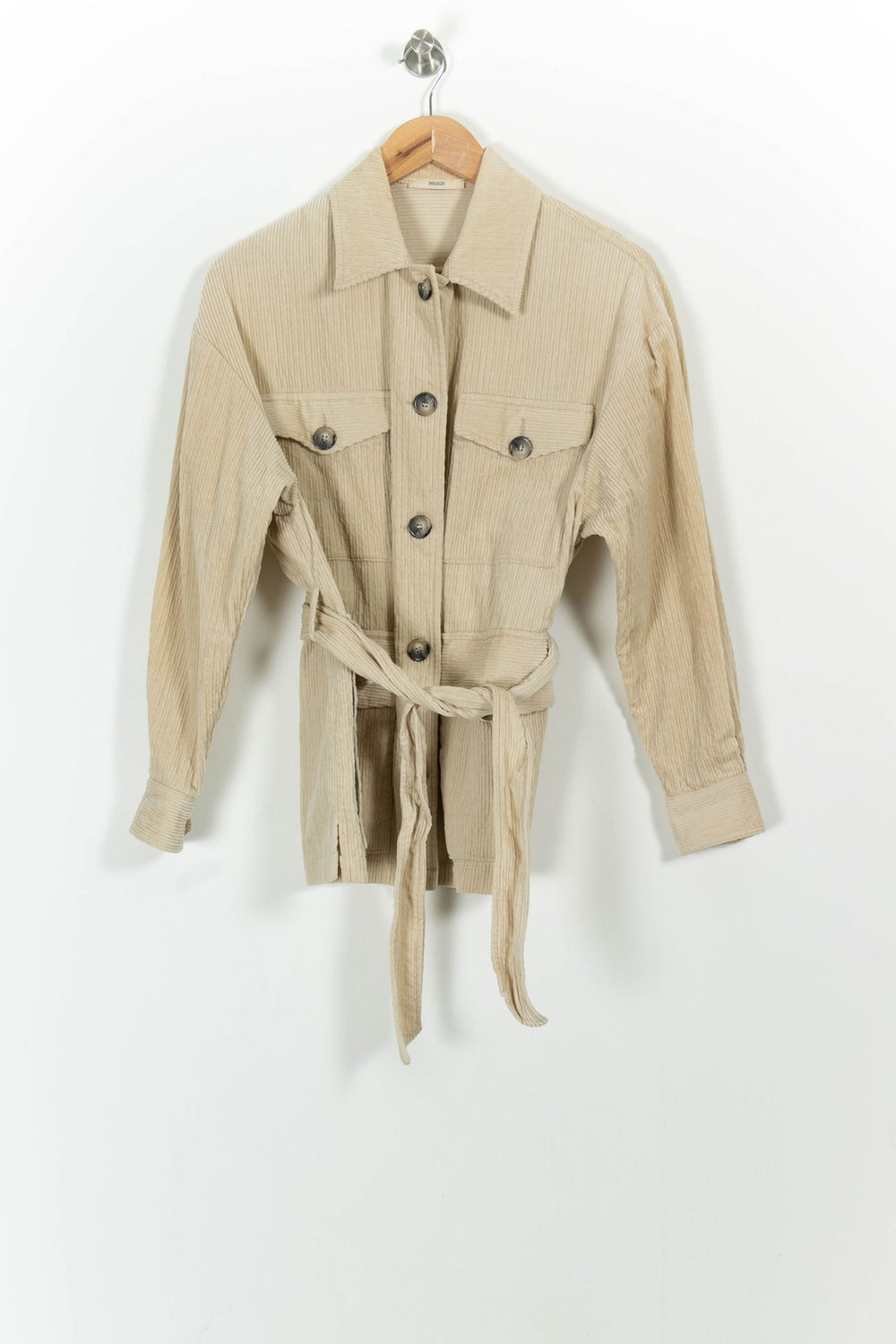 Veste Ceinturée Beige - Taille XS/34 de la marque Sessùn | PARAD101754 - Vendu par Paradigme - Image 2