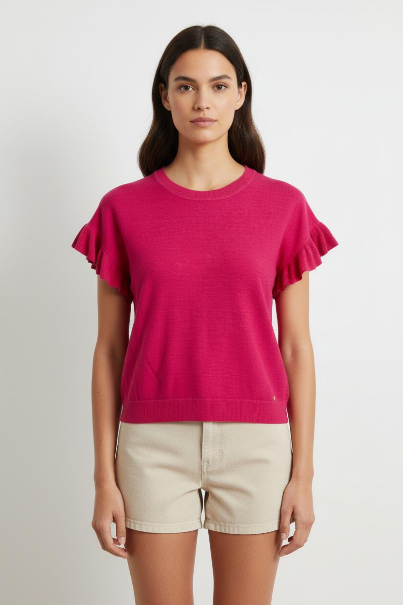 Pull Rose - Taille XS/34 de la marque Des petits hauts | PARAD101760 - Vendu par Paradigme - Image 1