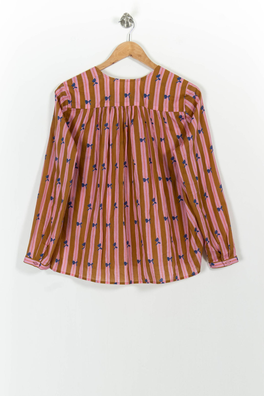 Blouse Rose et Marron - Taille XS/34 de la marque Des petits hauts | PARAD101763 - Vendu par Paradigme - Image 4