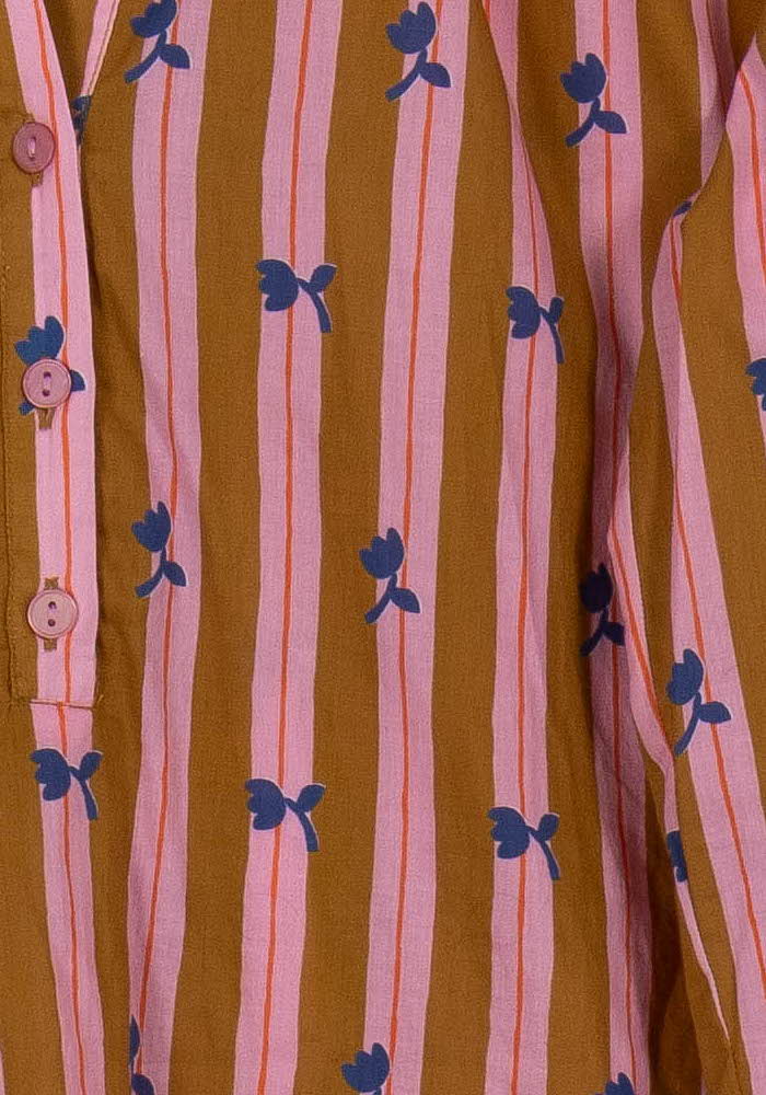 Blouse Rose et Marron - Taille XS/34 de la marque Des petits hauts | PARAD101763 - Vendu par Paradigme - Image 3