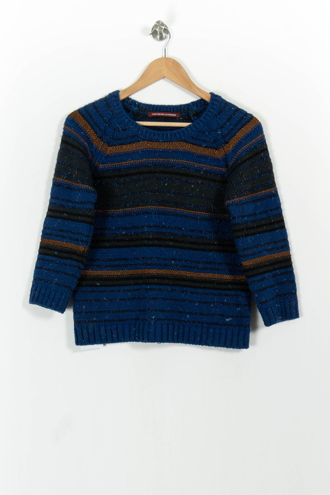 Pull Bleu et Marron - Taille M/38 de la marque Comptoir des Cotonniers | PARAD101770 - Vendu par Paradigme - Image 2
