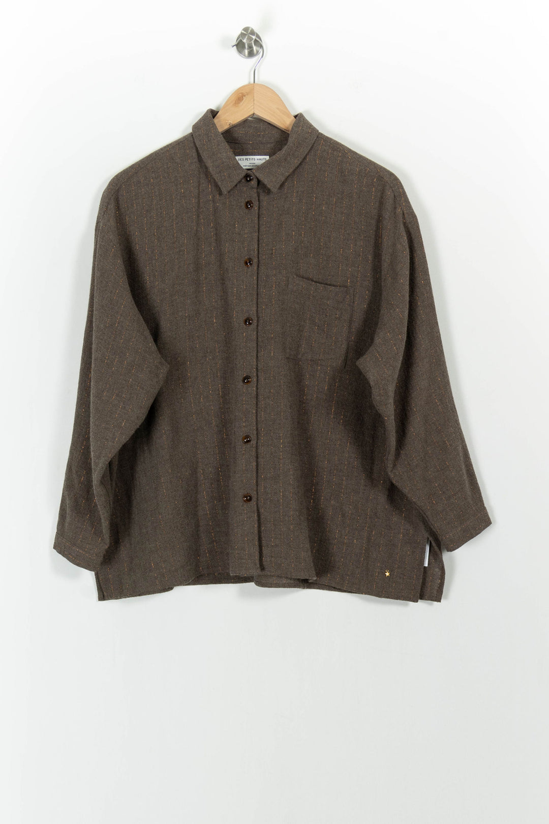 Chemise Marron - Taille XS/34 de la marque Des petits hauts | PARAD101772 - Vendu par Paradigme - Image 2