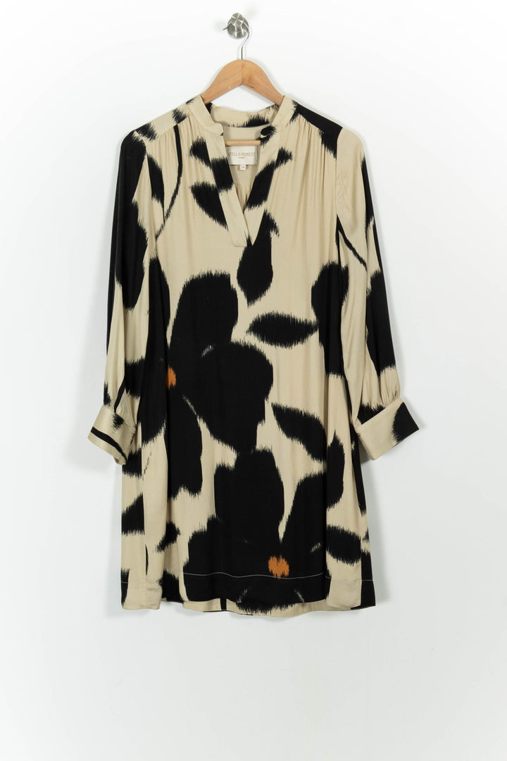 Robe Droite Beige et Noire - Taille S/36 de la marque Stella Forest | PARAD101787 - Vendu par Paradigme - Image 2