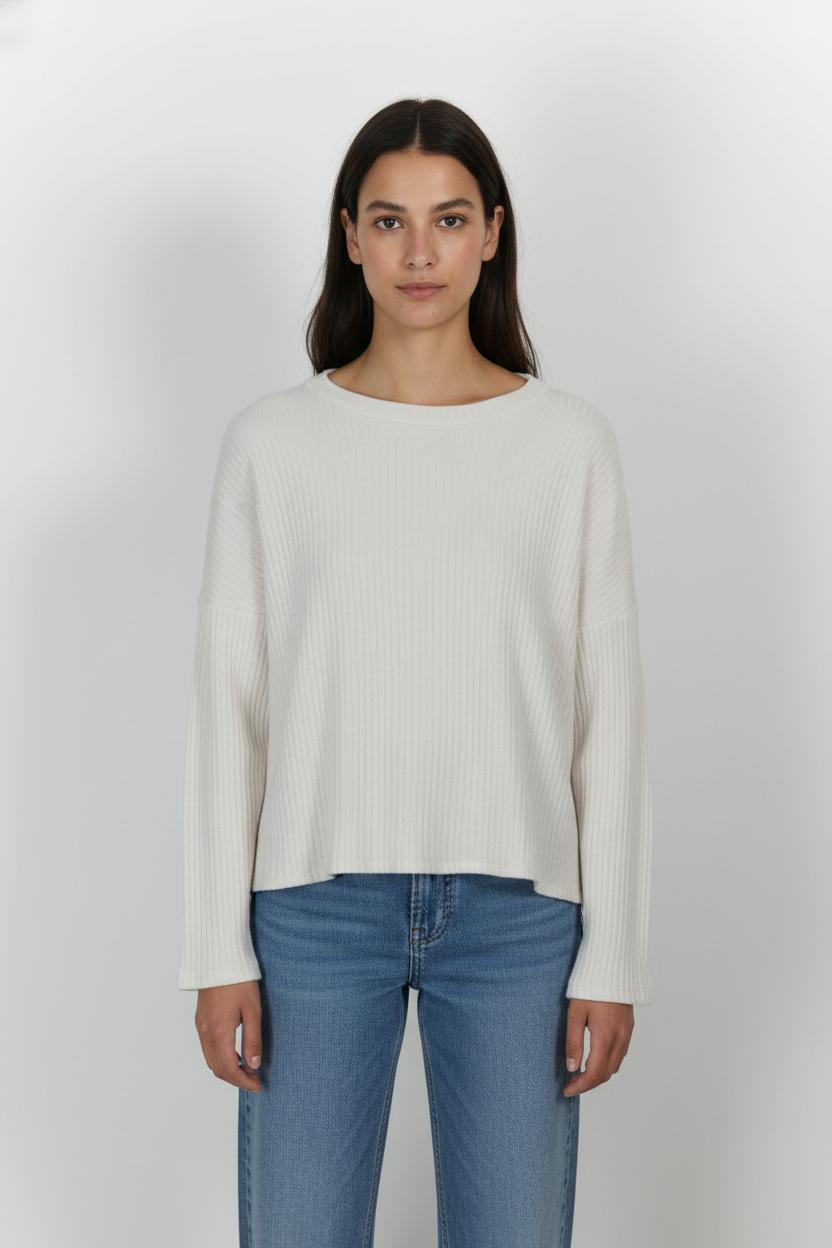 Tee-shirt Manches Longues Beige - Taille M/38 de la marque Humility | PARAD101794 - Vendu par Paradigme - Image 1