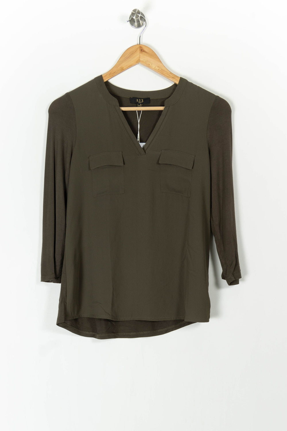 Blouse Verte - Taille S/36 de la marque Maison 123 | PARAD101823 - Vendu par Paradigme - Image 2