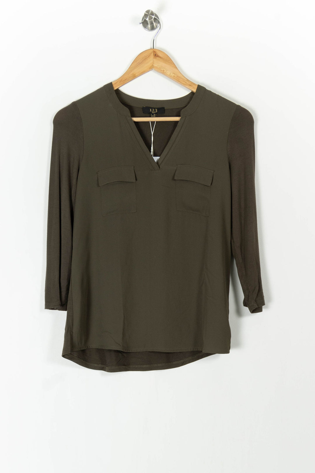 Blouse Verte - Taille S/36 de la marque Maison 123 | PARAD101823 - Vendu par Paradigme - Image 2