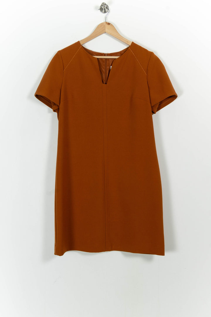 Robe Droite Marron - Taille XXL/44 de la marque Caroll | PARAD101829 - Vendu par Paradigme - Image 2