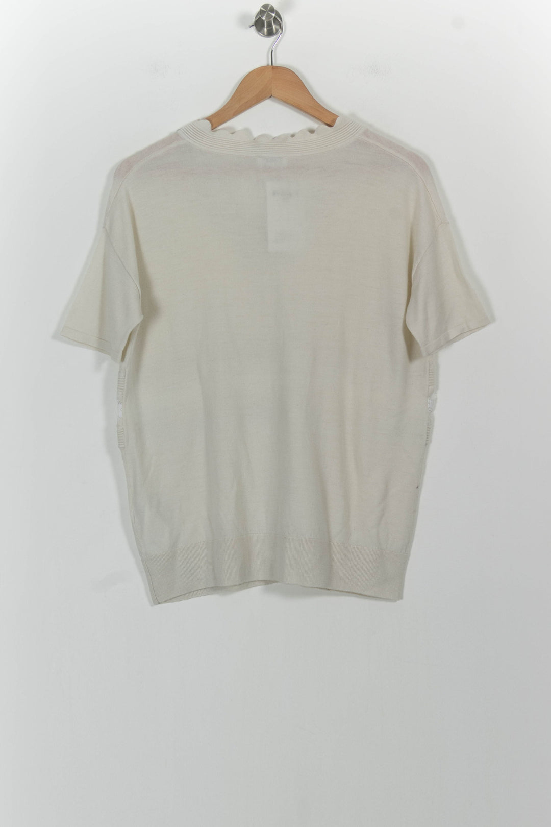 Pull Blanc - Taille S/36 de la marque Claudie Pierlot | PARAD101834 - Vendu par Paradigme - Image 4