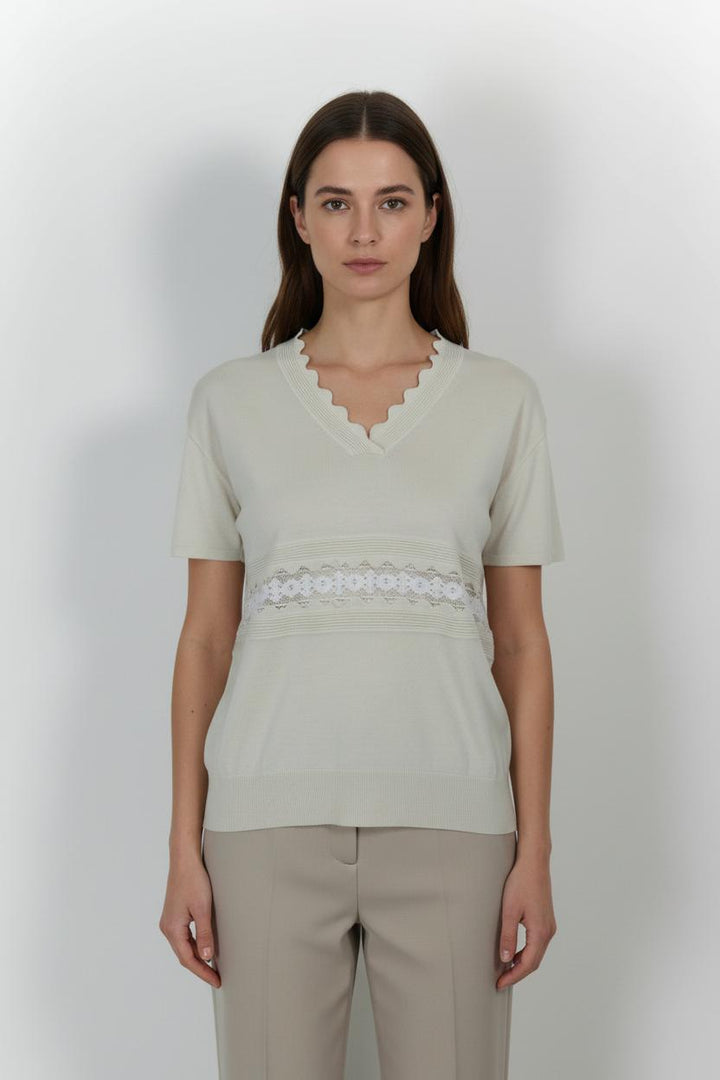 Pull Blanc - Taille S/36 de la marque Claudie Pierlot | PARAD101834 - Vendu par Paradigme - Image 1