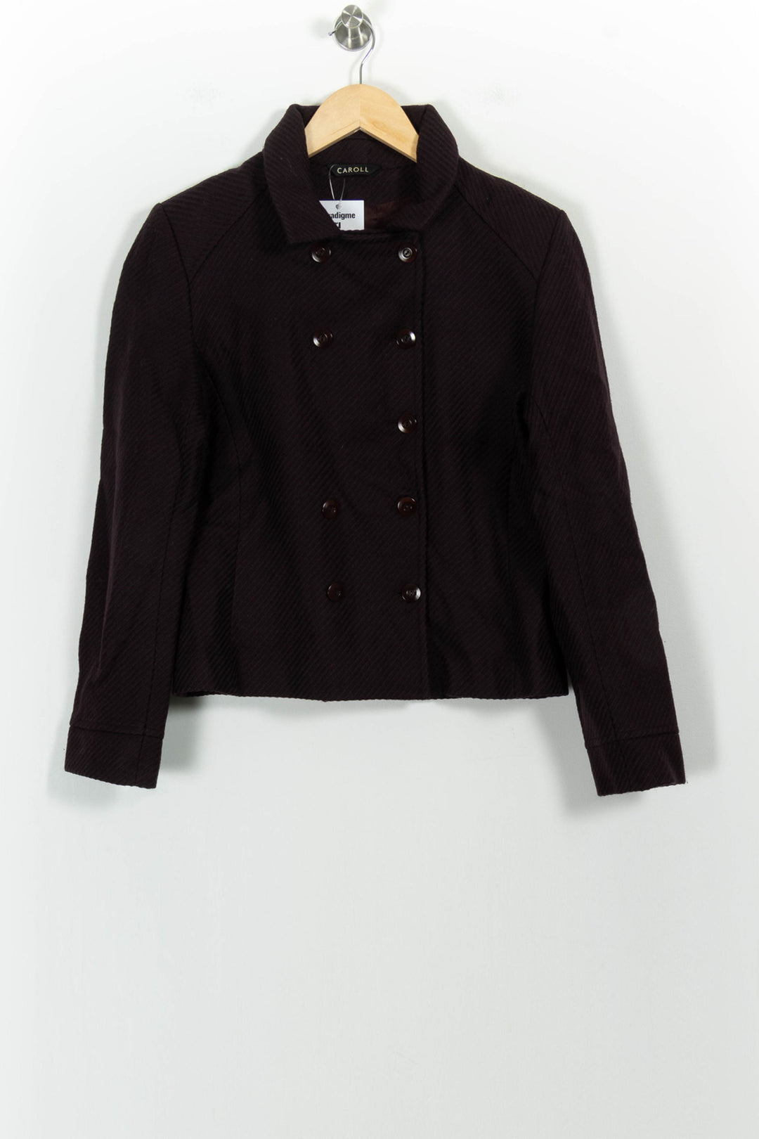 Veste Bordeaux - Taille L/40 de la marque Caroll | PARAD101835 - Vendu par Paradigme - Image 2