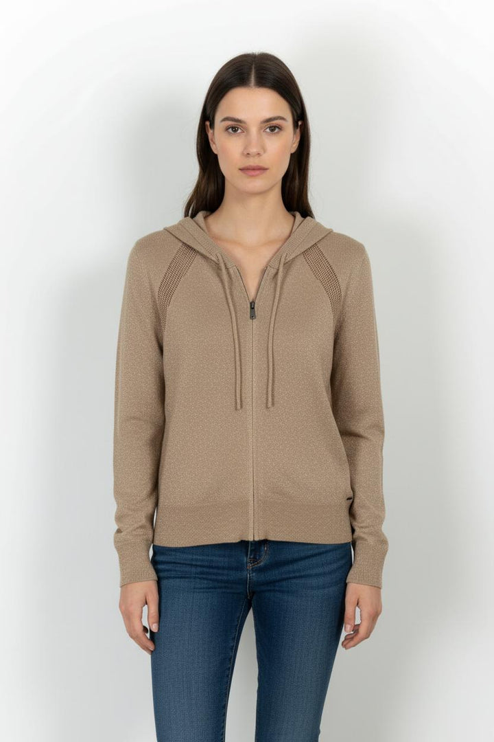Gilet à Capuche Beige - Taille L/40 de la marque IKKS | PARAD101845 - Vendu par Paradigme - Image 1