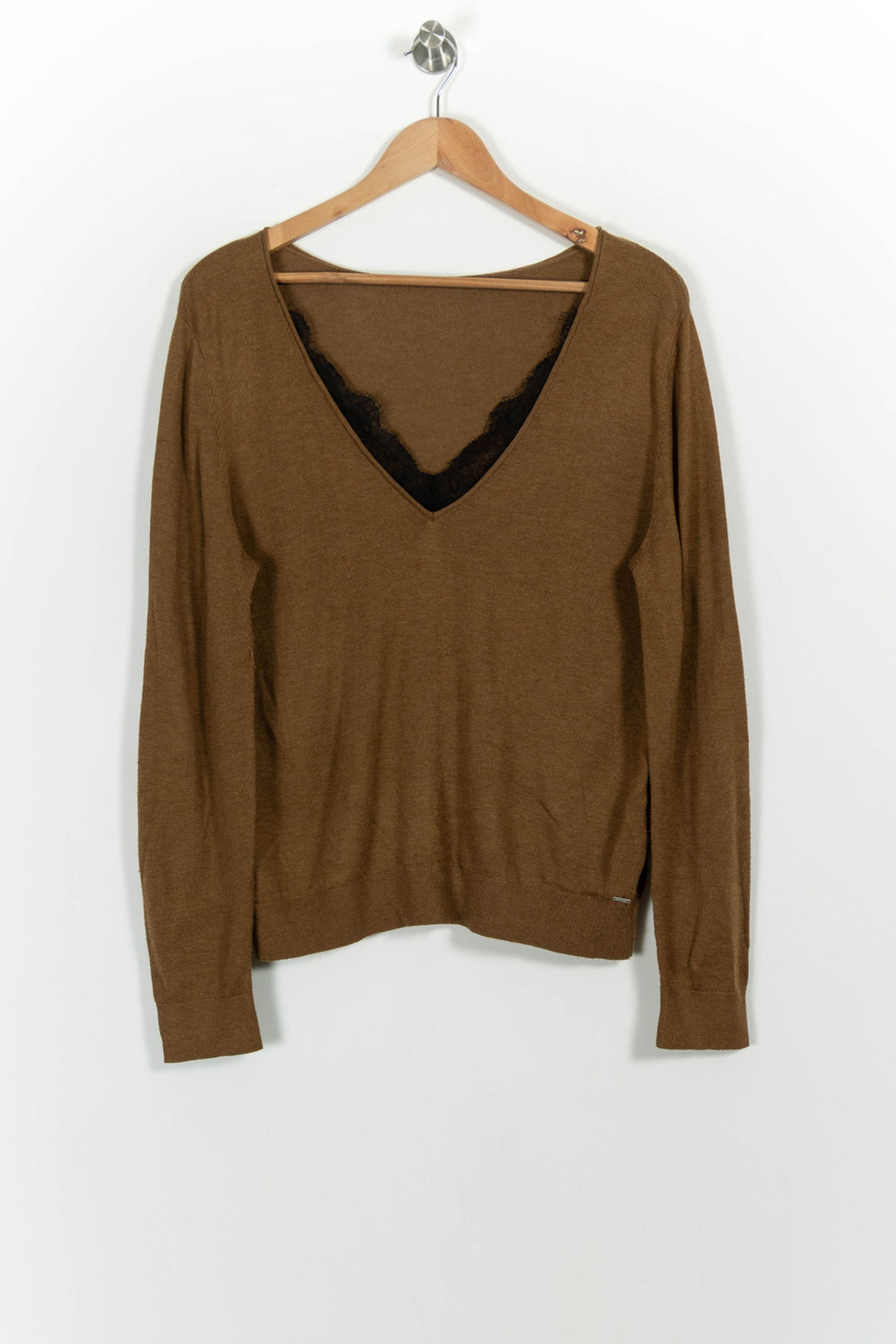 Pull Marron et Noir - Taille XL/42 de la marque IKKS | PARAD101851 - Vendu par Paradigme - Image 2