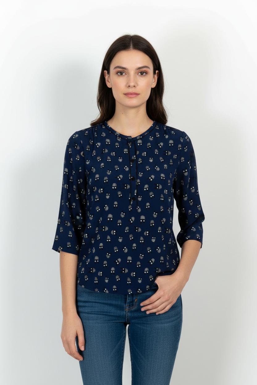 Blouse Bleue - Taille L/40 de la marque Tara Jarmon | PARAD101855 - Vendu par Paradigme - Image 1