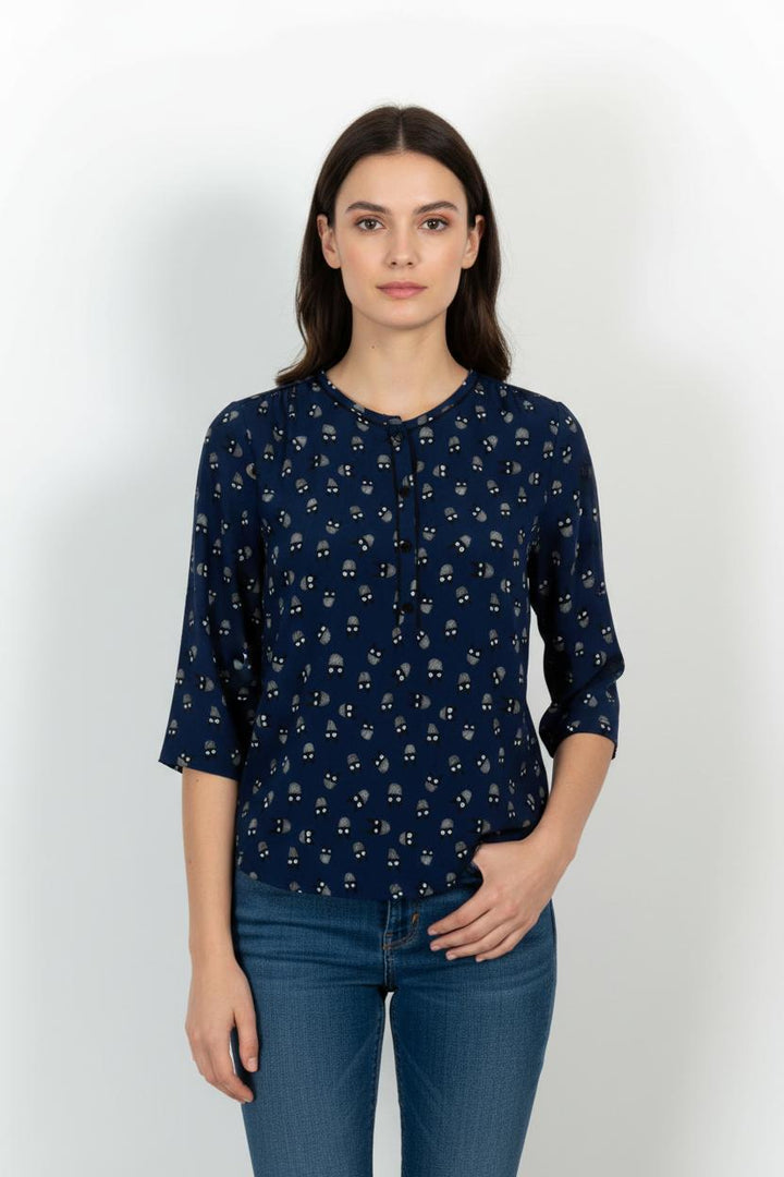 Blouse Bleue - Taille L/40 de la marque Tara Jarmon | PARAD101855 - Vendu par Paradigme - Image 1