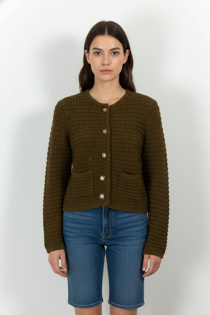 Cardigan Vert - Taille XS/34 de la marque ba&sh | PARAD101856 - Vendu par Paradigme - Image 1