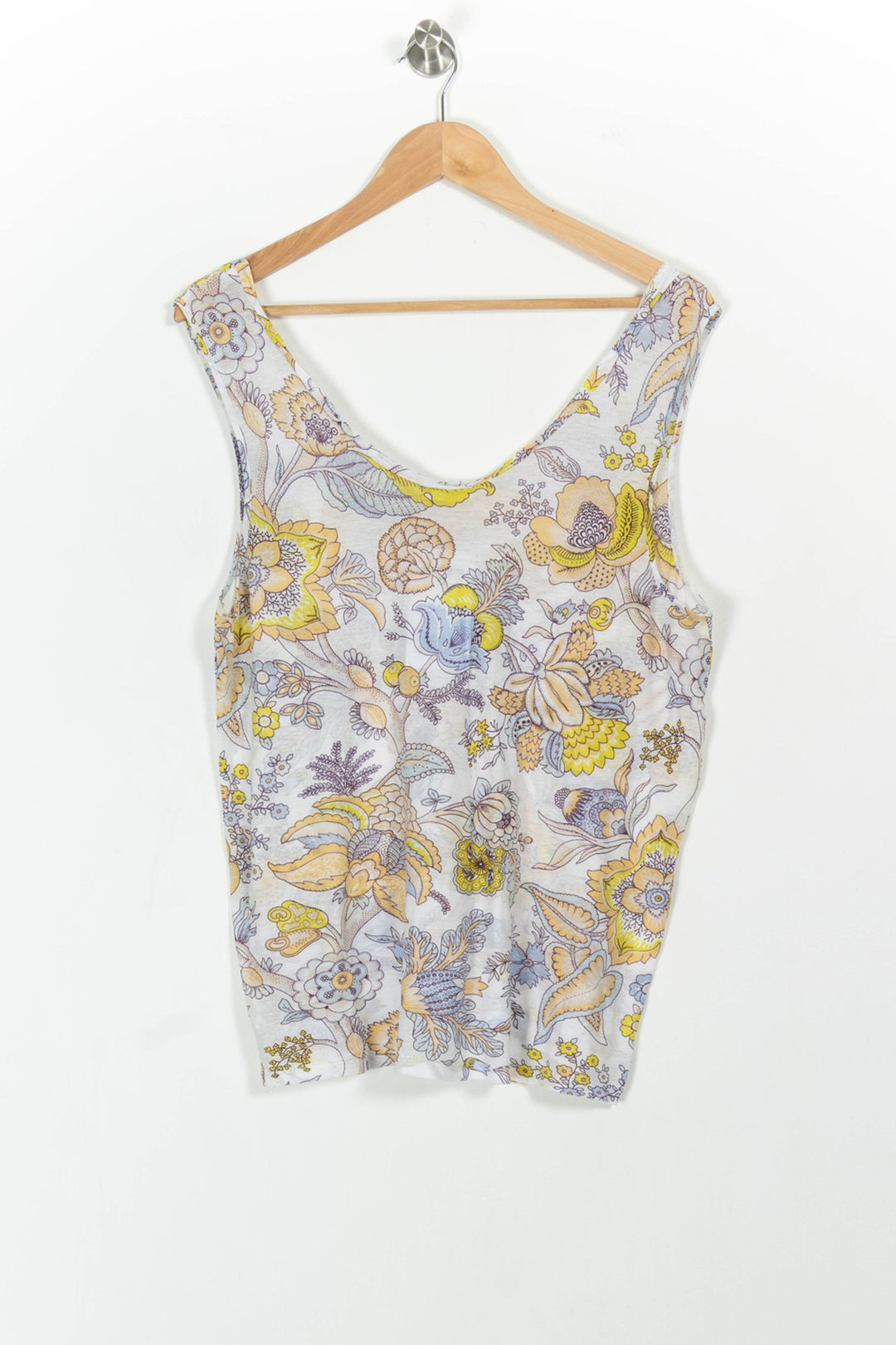 Débardeur Blanc et Jaune - Taille M/38 de la marque American Vintage | PARAD101864 - Vendu par Paradigme - Image 4
