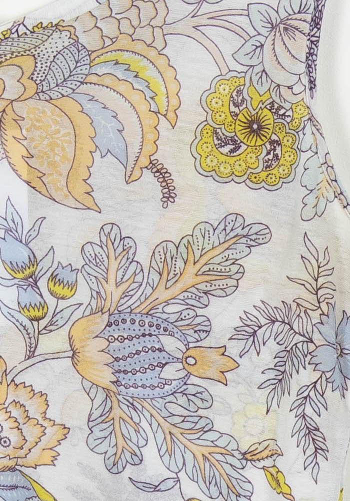 Débardeur Blanc et Jaune - Taille M/38 de la marque American Vintage | PARAD101864 - Vendu par Paradigme - Image 3