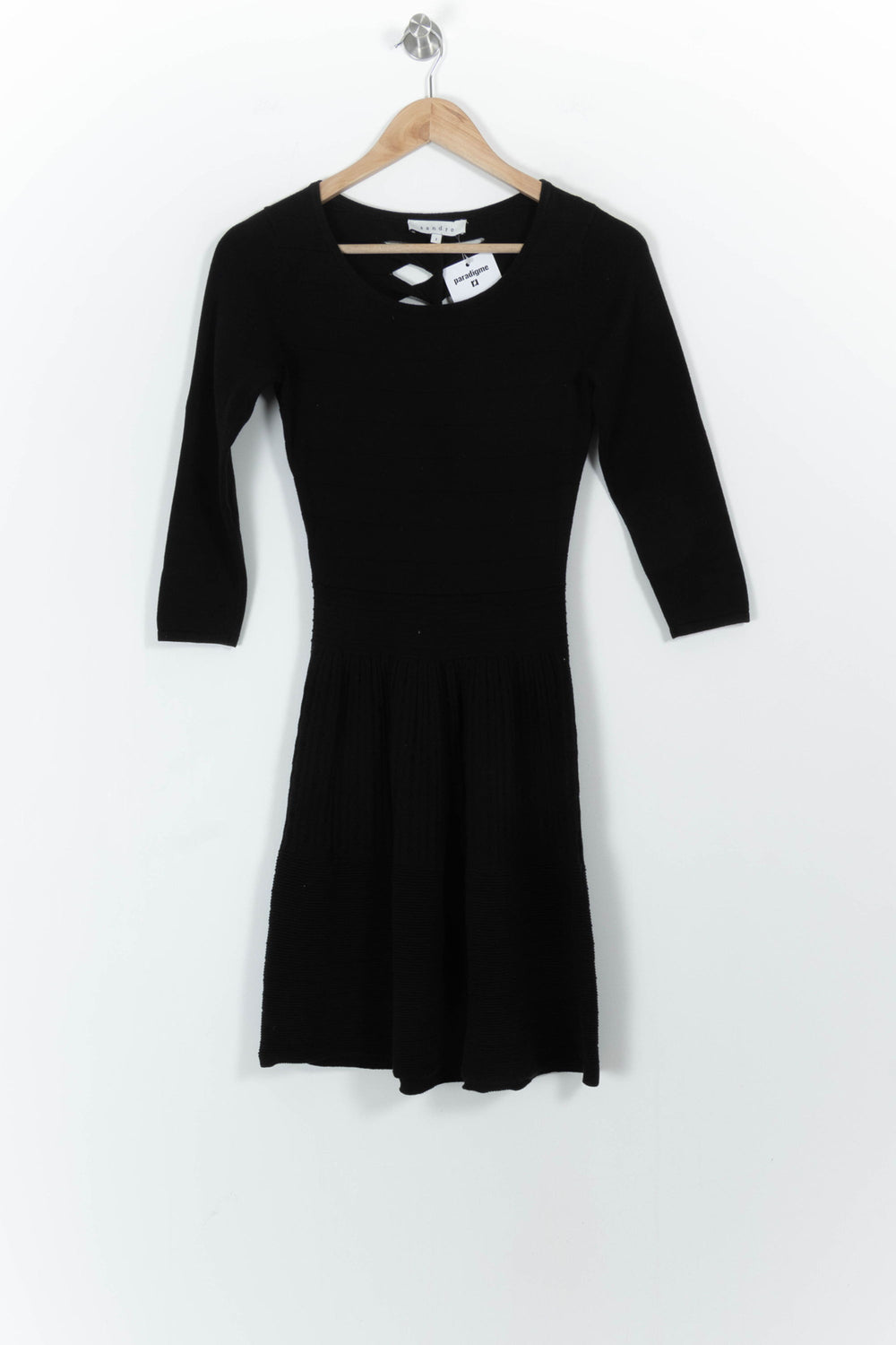 Robe Pull Noire - Taille S/36 de la marque Sandro | PARAD101872 - Vendu par Paradigme - Image 2
