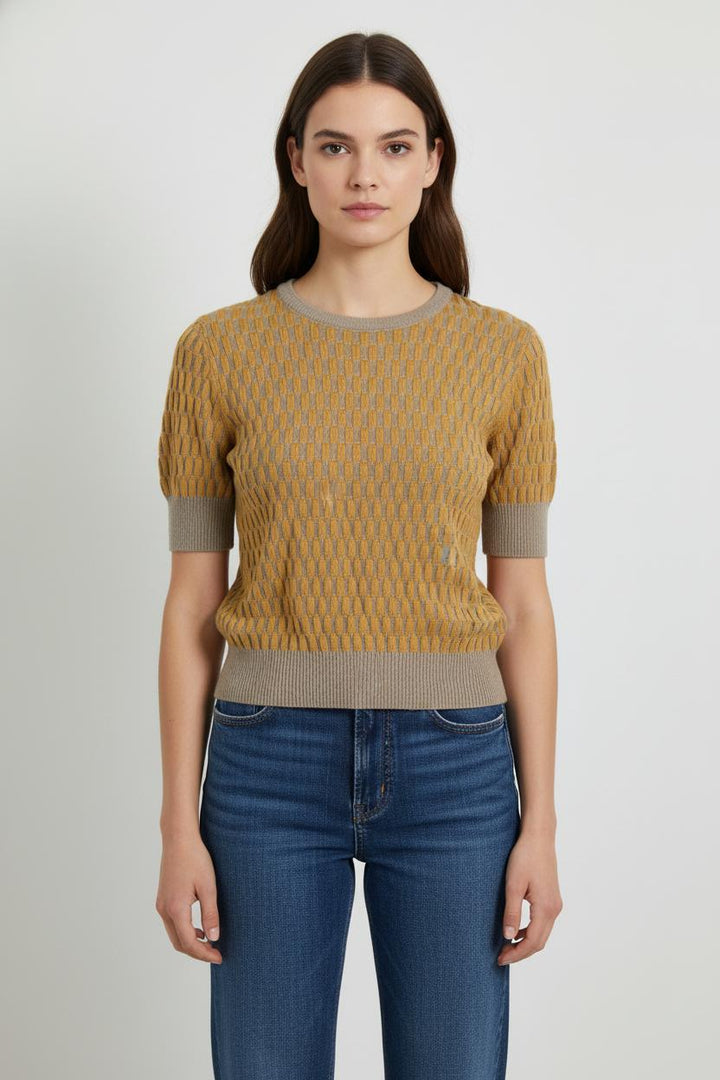 Pull Beige et Jaune - Taille M/38 de la marque Karl Marc John | PARAD101877 - Vendu par Paradigme - Image 1