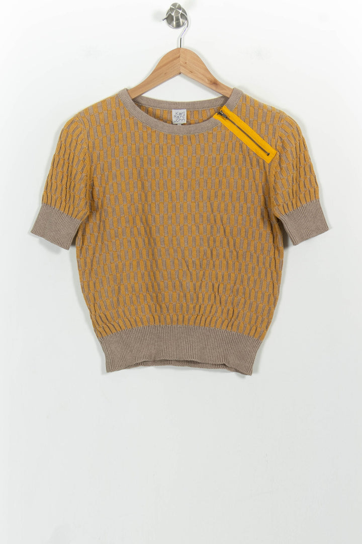 Pull Beige et Jaune - Taille M/38 de la marque Karl Marc John | PARAD101877 - Vendu par Paradigme - Image 2