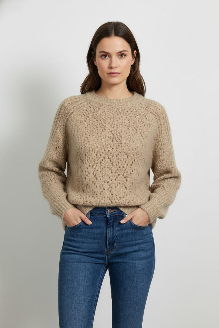 Pull Beige - Taille XS/34 de la marque ba&sh | PARAD101881 - Vendu par Paradigme - Image 1