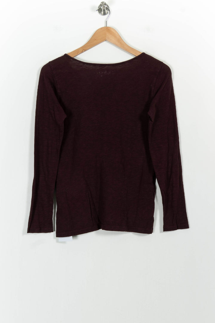 Blouse Bordeaux - Taille XS/34 de la marque ba&sh | PARAD101882 - Vendu par Paradigme - Image 4