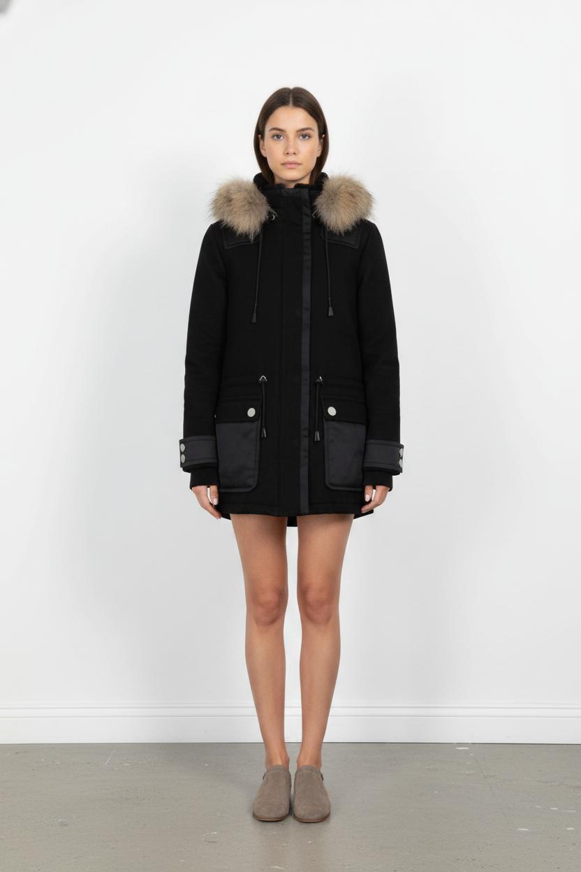 Parka Noire - Taille S/36 de la marque Maje | PARAD101885 - Vendu par Paradigme - Image 1