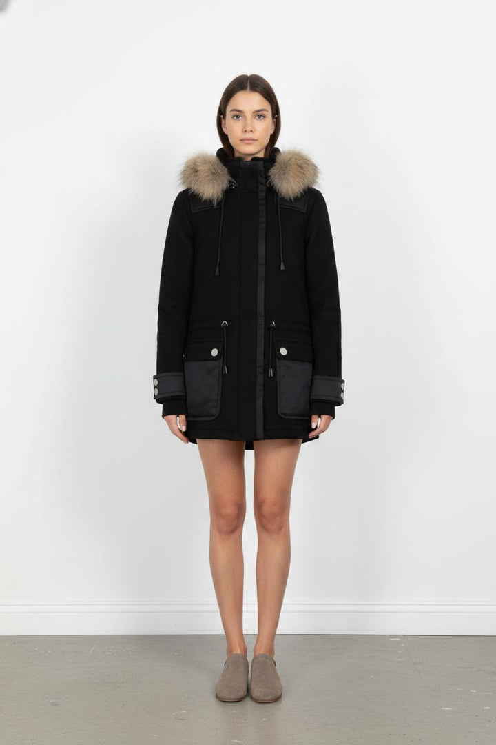 Parka Noire - Taille S/36 de la marque Maje | PARAD101885 - Vendu par Paradigme - Image 1