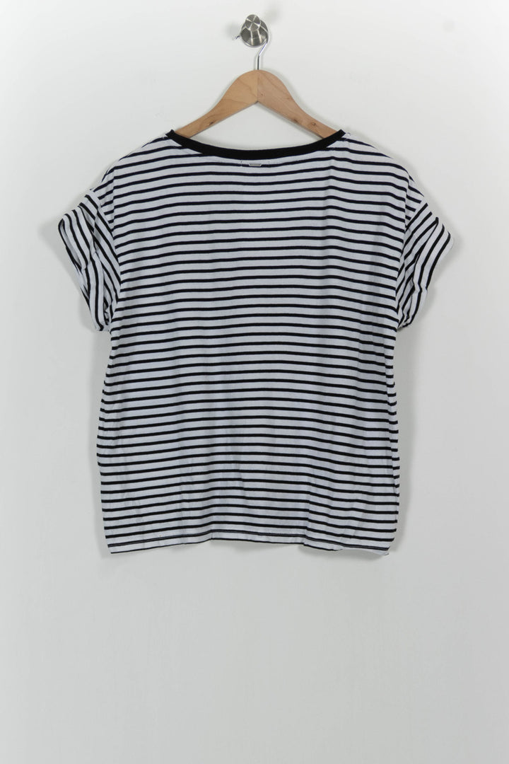 T-shirt Blanc et Noir - Taille XL/42 de la marque IKKS | PARAD101898 - Vendu par Paradigme - Image 4
