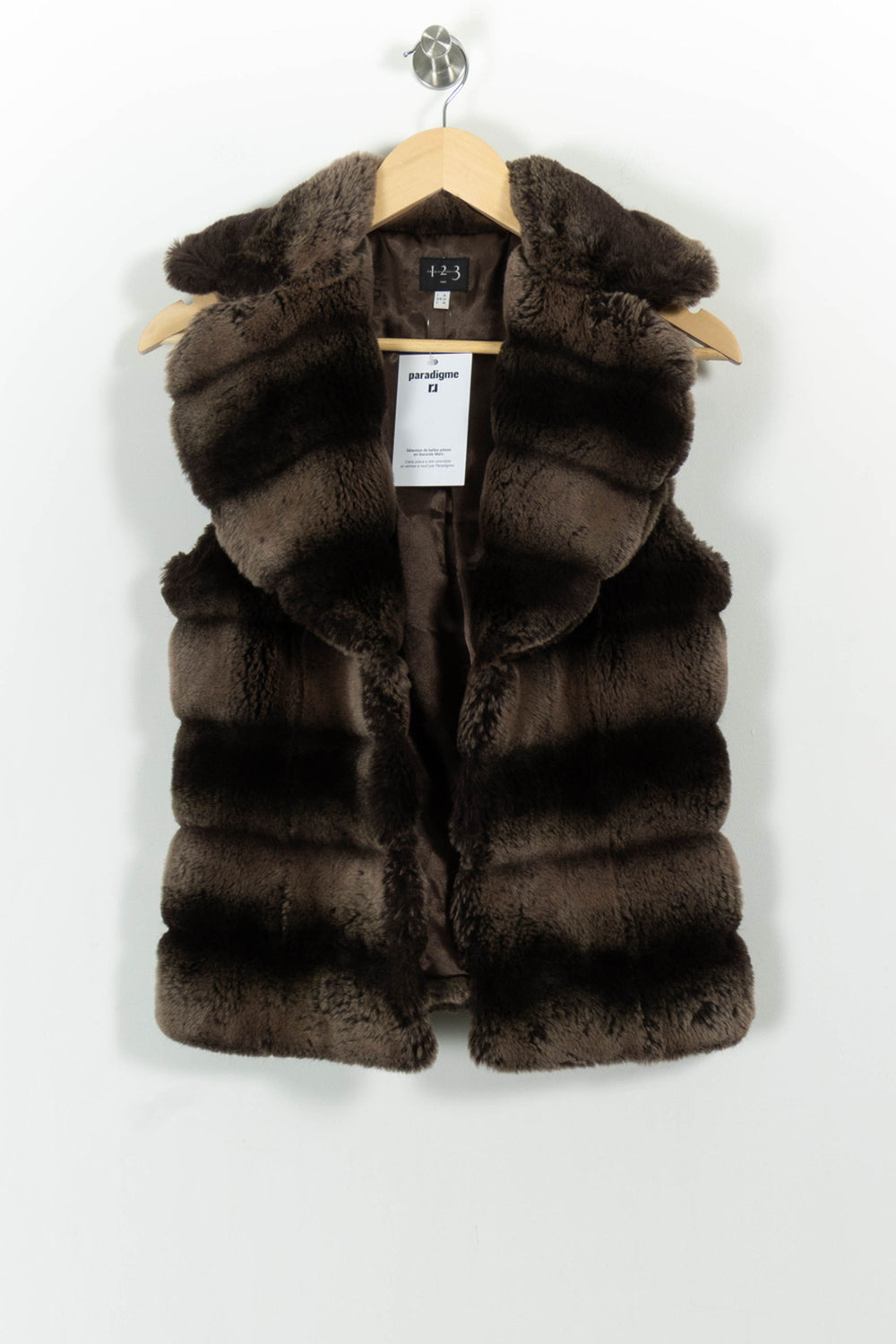 Gilet Sans Manches Marron - Taille S/36 de la marque Maison 123 | PARAD101900 - Vendu par Paradigme - Image 2